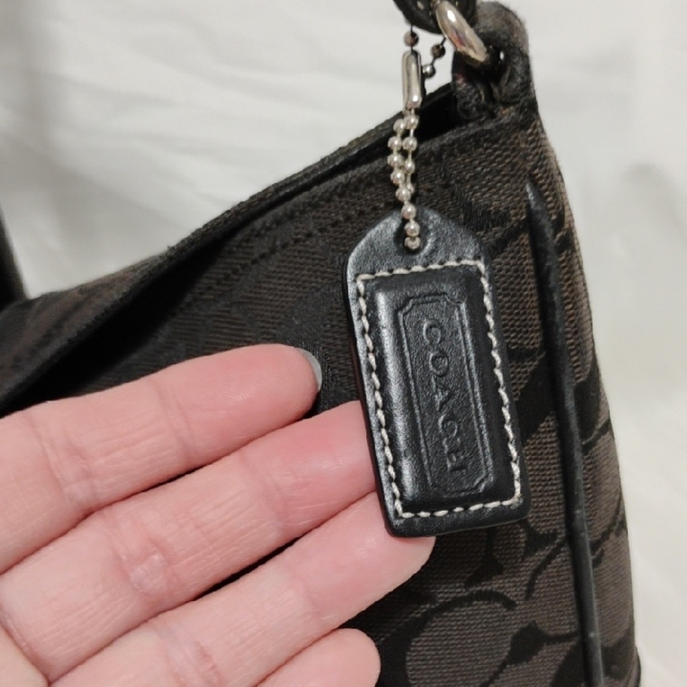 Coach Y2K Monogram C Clip Black Shoulder Bag W Hangtag - Picture 3 of 15